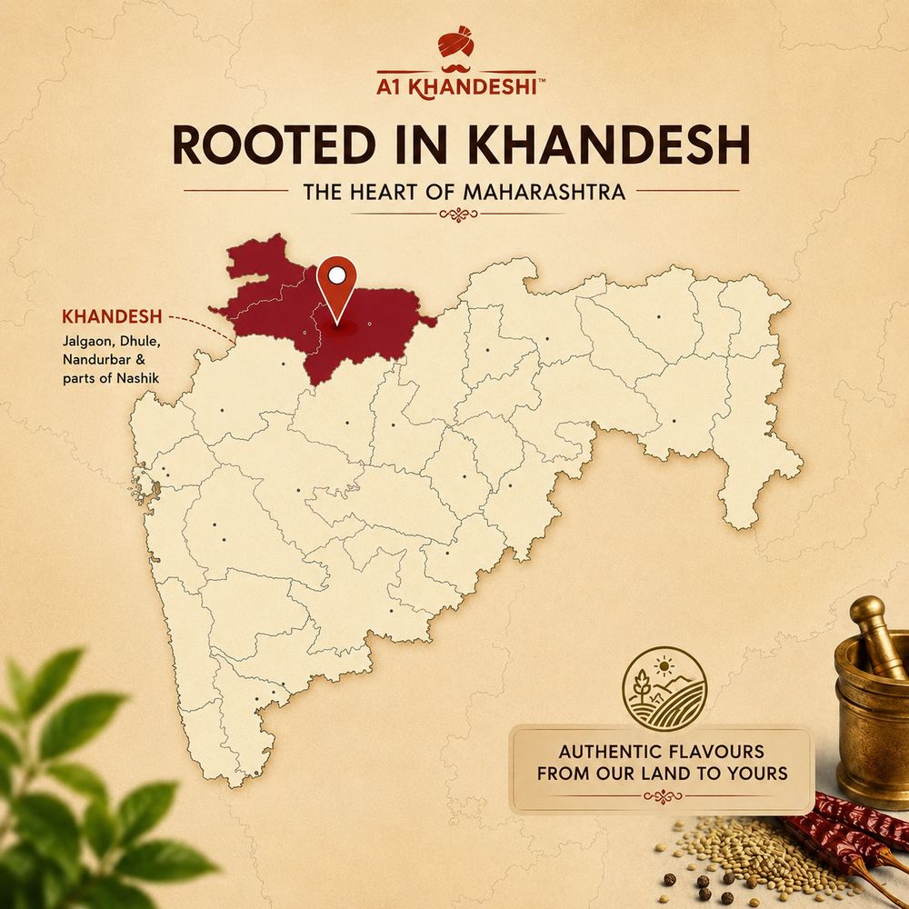 Map of Khandesh region, North Maharashtra